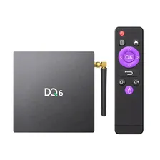 DQ6 Android 10.0 Smart TV Box RK3318 Четырехъядерный 64-битный медиаплеер UHD 4K