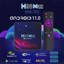 🛍 ТВ-приставка H96 Max V11 RK3318, Android 11, BT V4.0, двойной Wi-Fi, 2021 ГГц, USB 2,4, 4K, HD, YouTube, медиаплеер, ТВ-приставка H96, 3,0