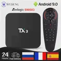 🛍 ТВ-приставка Tanix TX3 Android 9.0 Amlogic S905X3 H.265 8K HDR 2,4G5 ГГц двойной Wi-Fi 4G 32G64G Smart TX3 телеприставка медиаплеер