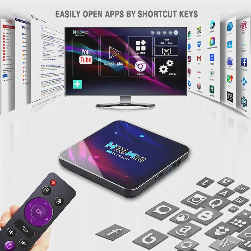 🛍 ТВ-приставка H96 Max V11 RK3318, Android 11, BT V4.0, двойной Wi-Fi, 2021 ГГц, USB 2,4, 4K, HD, YouTube, медиаплеер, ТВ-приставка H96, 3,0-2