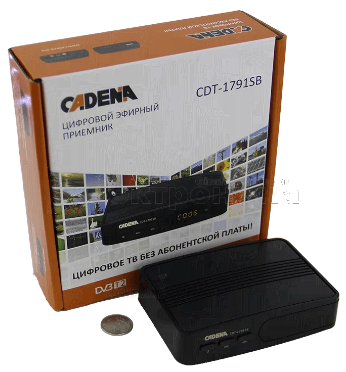 Ресивер цифровой CADENA CDT-1791SB эфирный DVB-T2/C тв приставка без абонплаты TV-тюнер медиаплеер-0