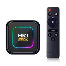 HK1 RBOX K8 Android 13.0 Smart TV Box RK3528 Четырехъядерный медиаплеер UHD 4K H.265 Декодирование 8K HDR10+ 2.4G/5G WiFi6 BT5.0 с пультом дистанционного управления Светодиодный дисплей RGB-подсветка