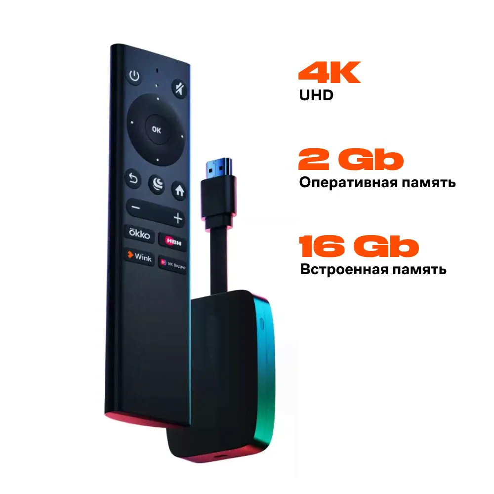Цифровая смарт ТВ-приставка SberBox, Медиаплеер для телевизора с WiFi, HDMI, голосовым управлением, музыкой, Smart tv тв-приставка СБЕР box, Телевизионная медиаприставка
