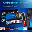 Android 14,0 TV Stick 8K WiFi 6 2,4/5G Bluetooth 5,0 Smart TV Stick сетевой медиаплеер ТВ-ключ для Google YouTube NETFLIX
