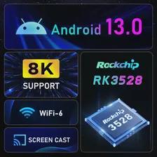 Приставка Смарт-ТВ H96 MAX RK3528, Android 13, четырехъядерный процессор Rockchip 2033, поддержка 8K видео, Wifi6 BT5.0, медиаплеер, ТВ-приставка, 3528 (art.: 3920c0ef3e3d8)