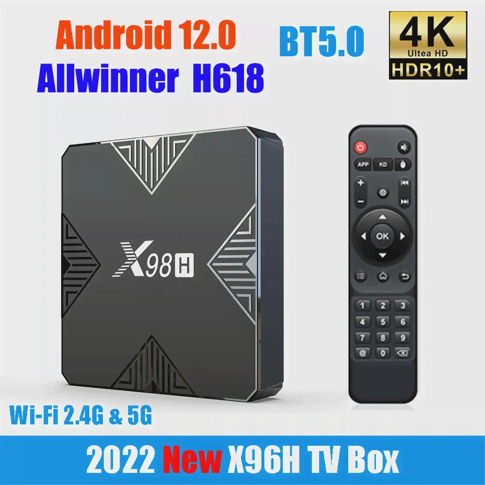 Smart TV BOX X98H Android 12 Allwinner H618 TV BOX BT5.0 Wifi 2,4 G 5G 4K Медиаплеер 2 ГБ 16 ГБ Телеприставка 4 ГБ 32 ГБ HD TV BOX-0