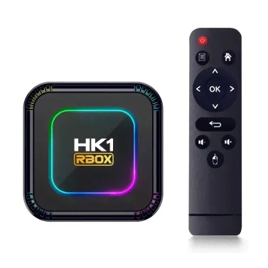 HK1 RBOX K8 Android 13.0 Smart TV Box RK3528 Четырехъядерный медиаплеер UHD 4K H.265 Декодирование 8K HDR10+ 2.4G/5G WiFi6 BT5.0 с пультом дистанционного управления Светодиодный дисплей RGB-подсветка